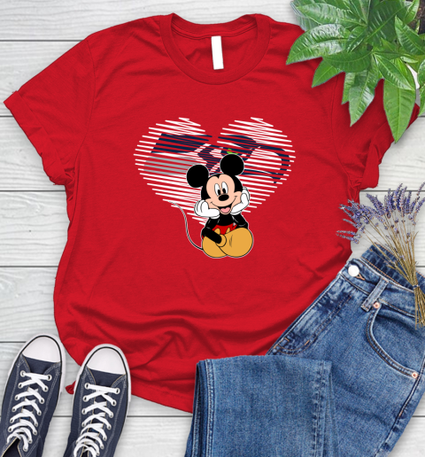 NFL Seattle Seahawks The Heart Mickey Mouse Disney Football T Shirt_000 Women's T-Shirt 13
