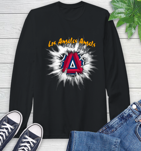 Los Angeles Angels MLB Baseball Adoring Fan Rip Sports Long Sleeve T-Shirt