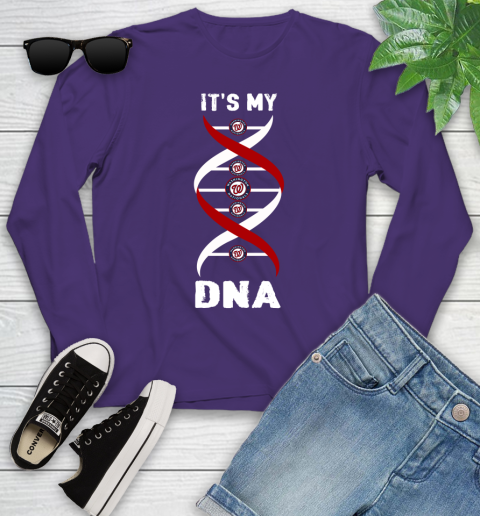 Washington Nationals MLB Baseball It's My DNA Sports Youth Long Sleeve - Image 5