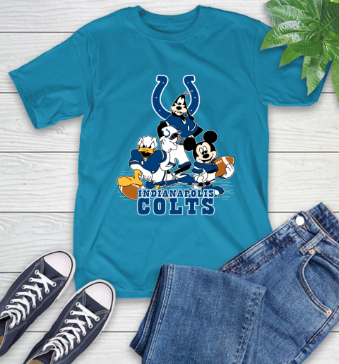 NFL Indianapolis Colts Mickey Mouse Donald Duck Goofy Football Shirt T-Shirt 9