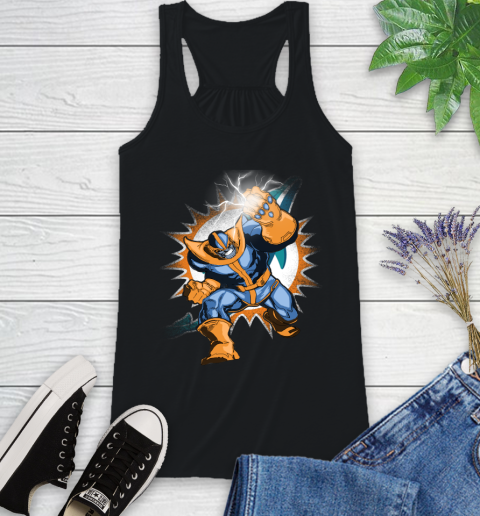 Miami Dolphins NFL Football Thanos Avengers Infinity War Marvel Racerback Tank