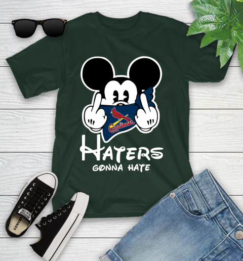 MLB St.Louis Cardinals Haters Gonna Hate Mickey Mouse Disney Baseball T Shirt_000 Youth T-Shirt 5