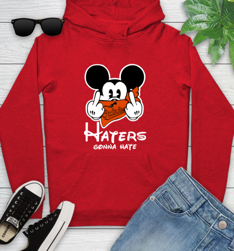MLB Baltimore Orioles Haters Gonna Hate Mickey Mouse Disney Baseball T Shirt_000 Youth Hoodie 12