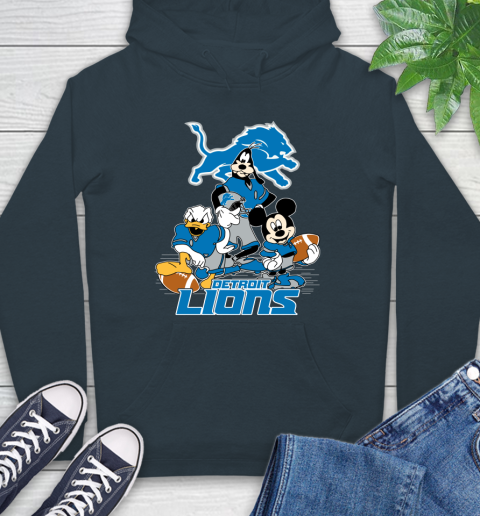 NFL Detroit Lions Mickey Mouse Donald Duck Goofy Football Shirt Hoodie 7