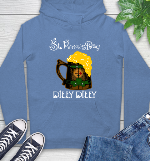 NFL Pittsburgh Steelers St Patrick's Day Dilly Dilly Beer Football Sports Hoodie 11