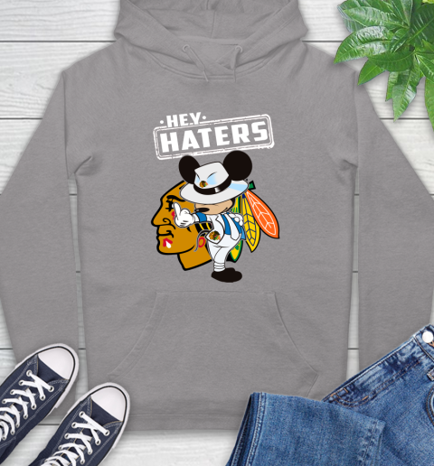 NHL Hey Haters Mickey Hockey Sports Chicago Blackhawks Hoodie 6