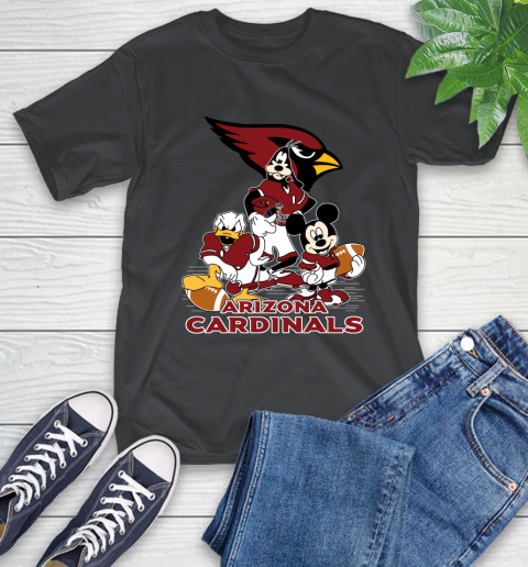 NFL Arizona Cardinals Mickey Mouse Donald Duck Goofy Football Shirt T-Shirt