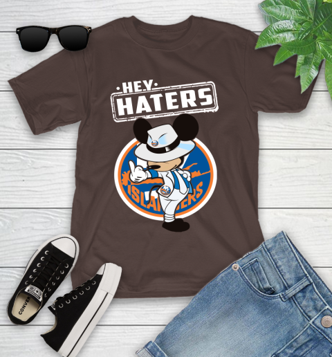 NHL Hey Haters Mickey Hockey Sports New York Islanders Youth T-Shirt 7