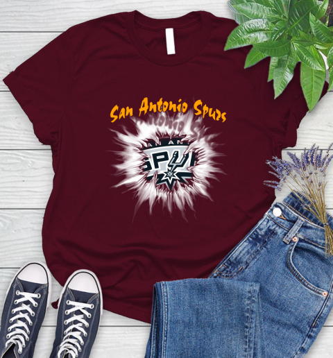 San Antonio Spurs NBA Basketball Rip Sports Women's T-Shirt 7