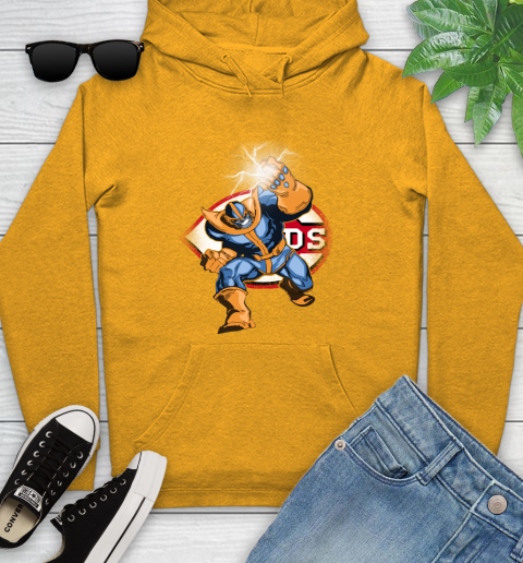 Cincinnati Reds MLB Baseball Thanos Avengers Infinity War Marvel Youth Hoodie 2