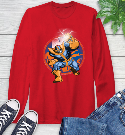 New York Islanders NHL Hockey Thanos Avengers Infinity War Marvel Long Sleeve T-Shirt 11