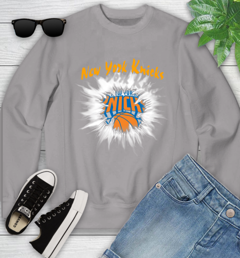 New York Knicks NBA Basketball Rip Sports Youth Sweatshirt 3