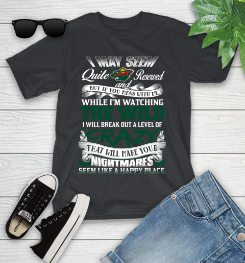 Minnesota Wild NHL Hockey Don't Mess With Me While I'm Watching My Team Youth T-Shirt