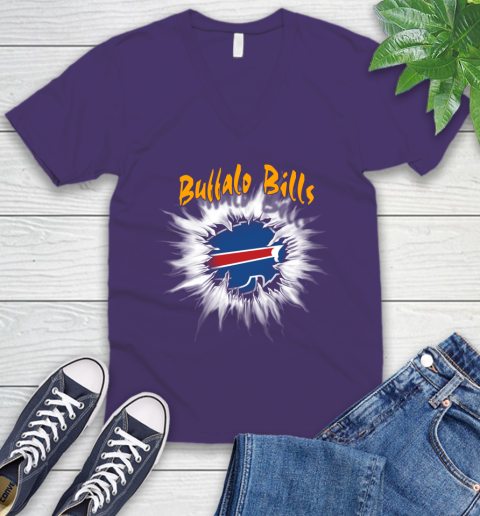 Buffalo Bills NFL Football Adoring Fan Rip Sports V-Neck T-Shirt 9