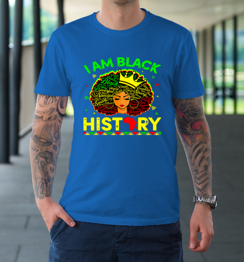 Black Girl Women Shirt African American Pride Queen Girl I Am Black History Funny T Shirt Tee For Sports