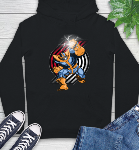 Portland Trail Blazers NBA Basketball Thanos Avengers Infinity War Marvel Hoodie