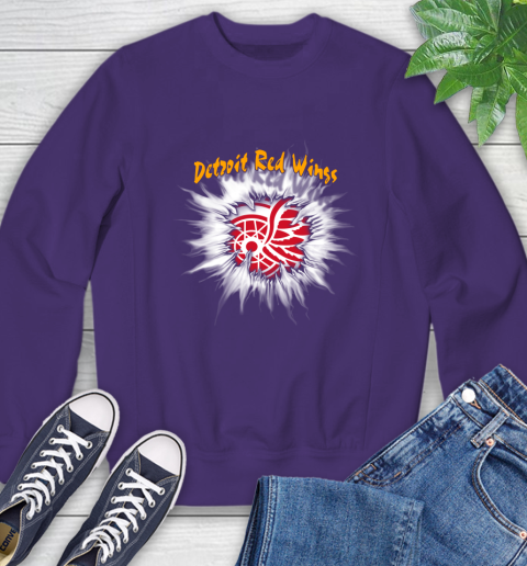 Detroit Red Wings NHL Hockey Adoring Fan Rip Sports Sweatshirt 4