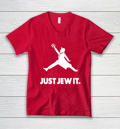 Just Jew It Jewish V-Neck T-Shirt 5