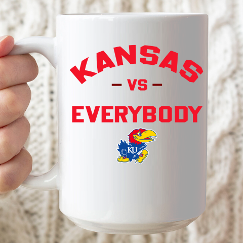 Kansas Jayhawks Vs Everybody Ceramic Mug 15oz