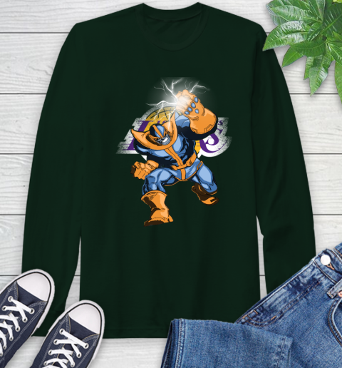 Los Angeles Lakers NBA Basketball Thanos Avengers Infinity War Marvel Long Sleeve T-Shirt 7