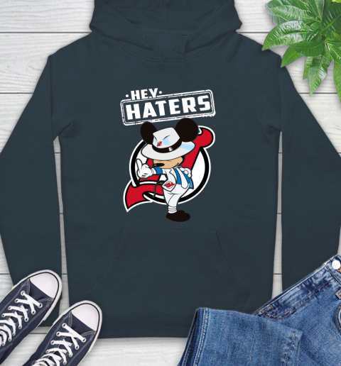 NHL Hey Haters Mickey Hockey Sports New Jersey Devils Hoodie 7