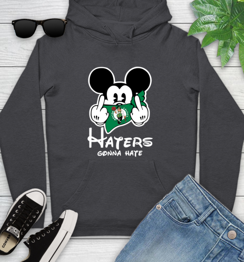 NBA Boston Celtics Haters Gonna Hate Mickey Mouse Disney Basketball T Shirt Youth Hoodie 8