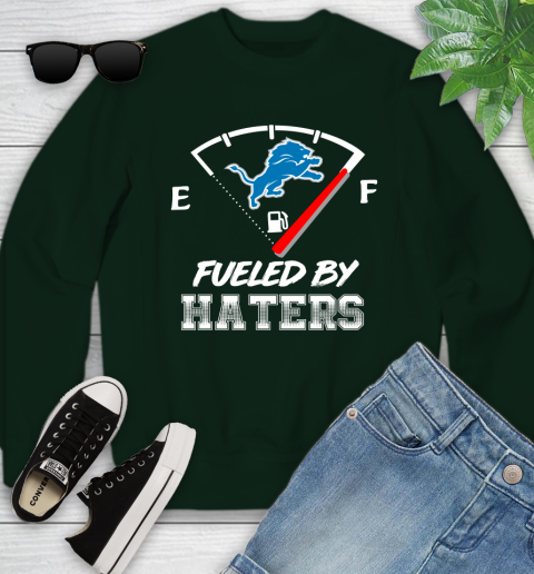 Detroit Lions NFL Football Fueled By Haters Sports Youth Sweatshirt 9