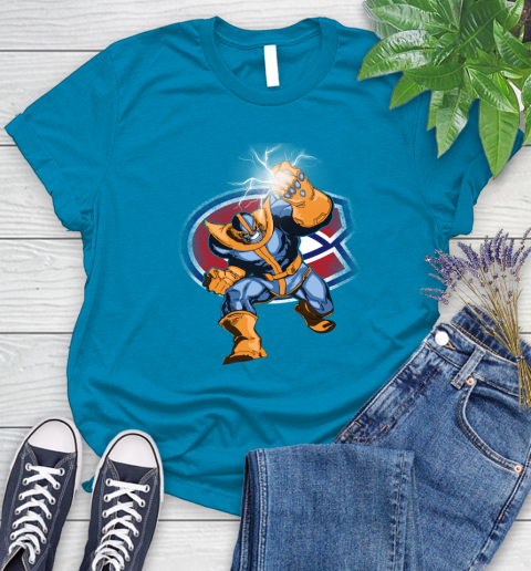 Montreal Canadiens NHL Hockey Thanos Avengers Infinity War Marvel Women's T-Shirt 10