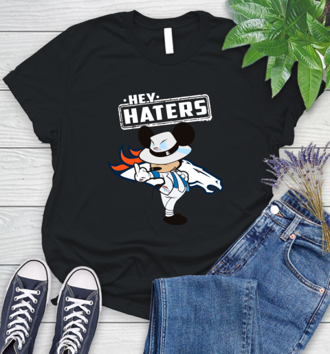 NFL Hey Haters Mickey Football Sports Denver Broncos Women's T-Shirt