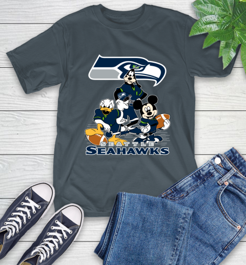 NFL Seattle Seahawks Mickey Mouse Donald Duck Goofy Football Shirt T-Shirt 10