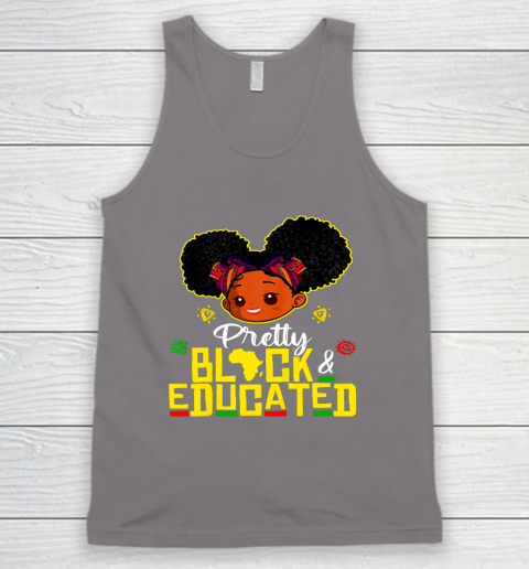 Black Girl, Women Shirt Pretty Black Educated Black Princess Girl Kids Juneteenth Tank Top 5