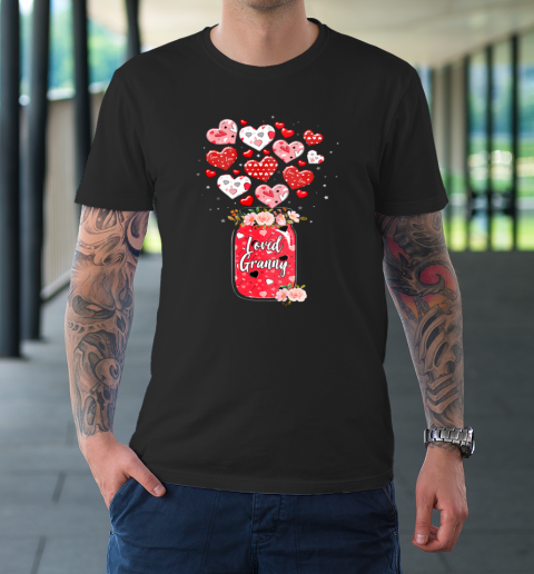Buffalo Plaid Hearts Loved Grammy Valentine Day T-Shirt