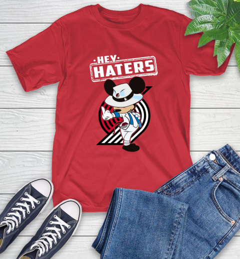 NBA Hey Haters Mickey Basketball Sports Portland Trail Blazers T-Shirt 11