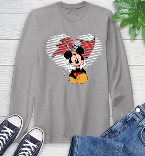 NFL Tampa Bay Buccaneers The Heart Mickey Mouse Disney Football T Shirt_000 Long Sleeve T-Shirt 6