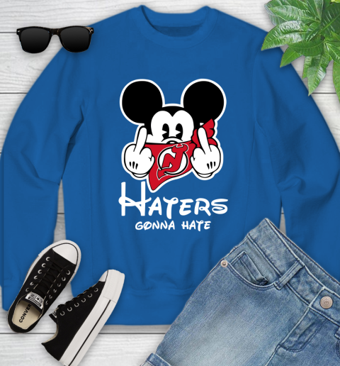 NHL Nashville Predators Haters Gonna Hate Mickey Mouse Disney Hockey T Shirt Youth Sweatshirt 7