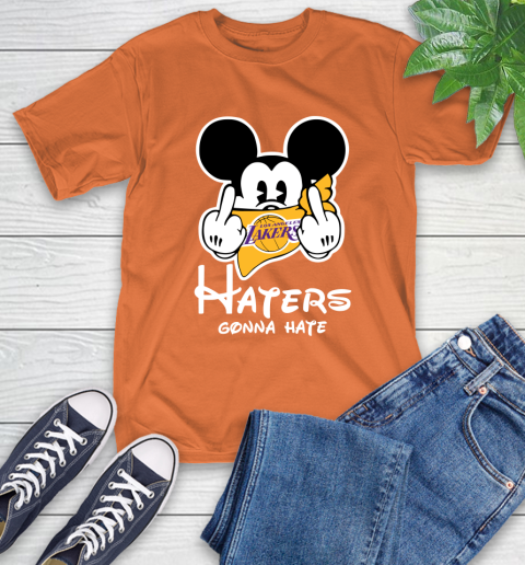 NBA Los Angeles Lakers Haters Gonna Hate Mickey Mouse Disney Basketball T Shirt T-Shirt 4