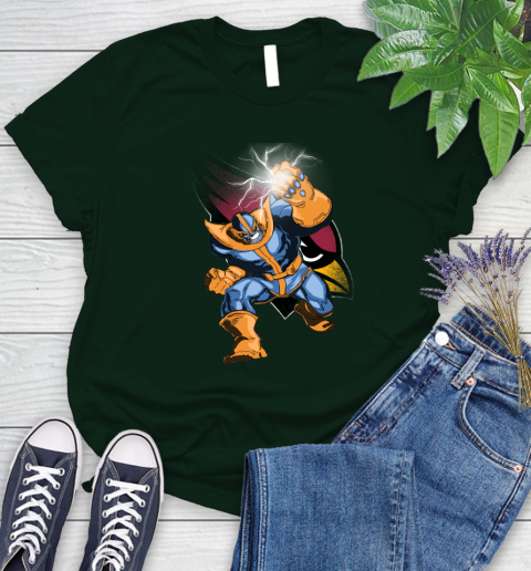 Arizona Cardinals NFL Football Thanos Avengers Infinity War Marvel Women's T-Shirt 6