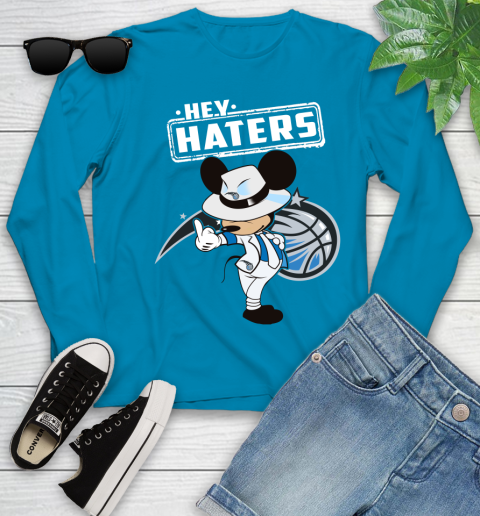 NBA Hey Haters Mickey Basketball Sports Orlando Magic Youth Long Sleeve 8