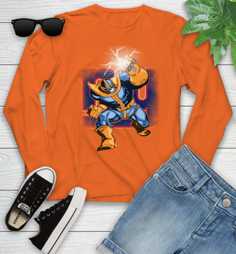 New York Giants NFL Football Thanos Avengers Infinity War Marvel Youth Long Sleeve 3