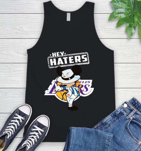 NBA Hey Haters Mickey Basketball Sports Los Angeles Lakers Tank Top