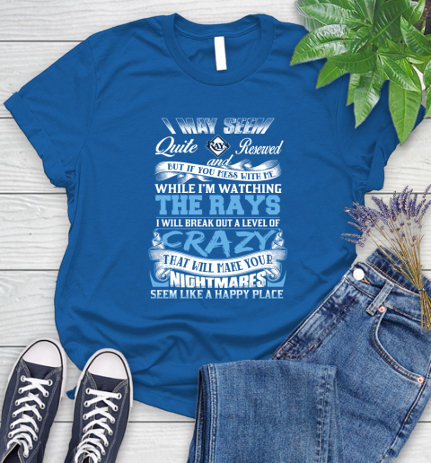 Tampa Bay Rays MLB Baseball Don't Mess With Me While I'm Watching My Team Women's T-Shirt 12