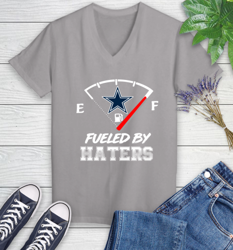 Dallas Cowboys NFL Football Fueled By Haters Sports Women's V-Neck T-Shirt 4