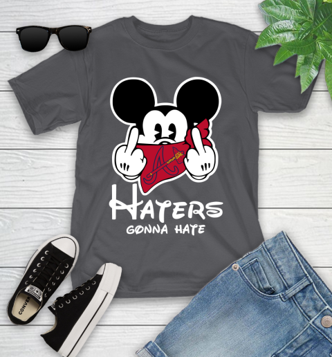 MLB Atlanta Braves Haters Gonna Hate Mickey Mouse Disney Baseball T Shirt_000 Youth T-Shirt 6