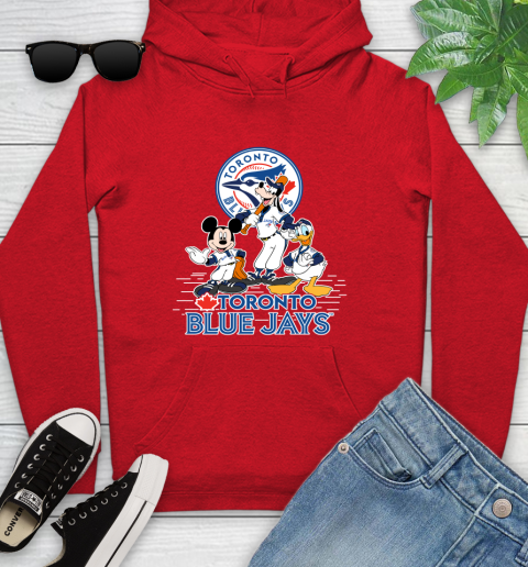 MLB Toronto Blue Jays Mickey Mouse Donald Duck Goofy Baseball T Shirt Youth Hoodie 12