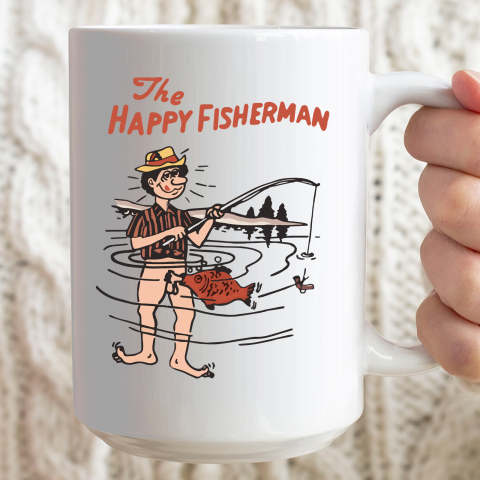 The Happy Fisherman Ceramic Mug 15oz 2