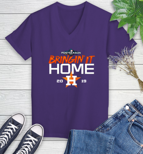Bringing It Home Astros Women's V-Neck T-Shirt 3