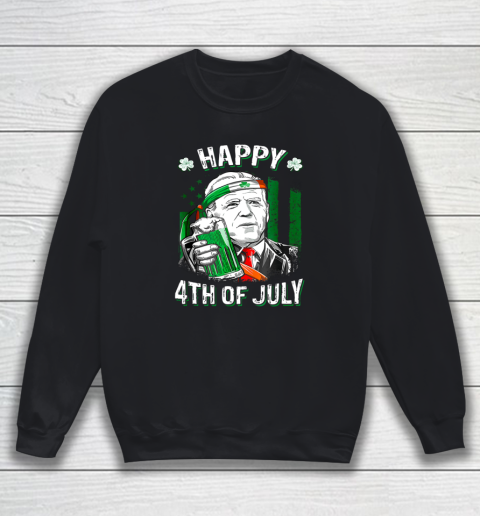 Anti Joe Biden St Patricks Day Shirt Funny Happy 4th Of July America Flag Sweatshirt