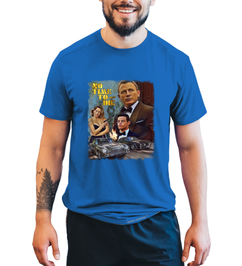 no time to die blue shirt