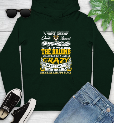 Boston Bruins NHL Hockey Don't Mess With Me While I'm Watching My Team Youth Hoodie 14