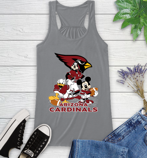 NFL Arizona Cardinals Mickey Mouse Donald Duck Goofy Football Shirt Racerback Tank 4